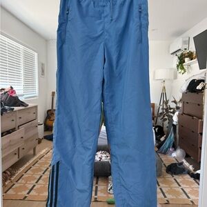 adidas Blue Track Pants with Black Stripes